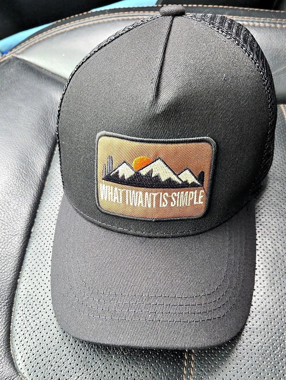 Black Trucker Hat NWT